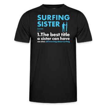 Sport Sister Surfing - Men's Functional T-Shirt - black - Front - AI Model Male 178 dark (178cm)