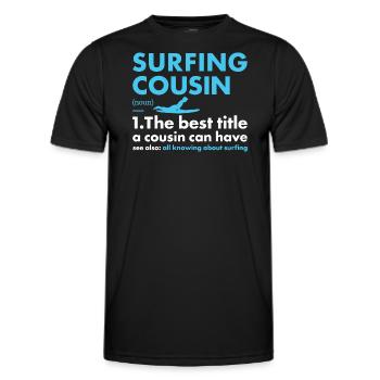 Sport Cousin Surfing - Men's Functional T-Shirt - black - Front - AI Model Male 178 dark (178cm)