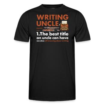 Writer Uncle Definition Writing - Men's Functional T-Shirt - black - Front - AI Model Male 178 dark (178cm)