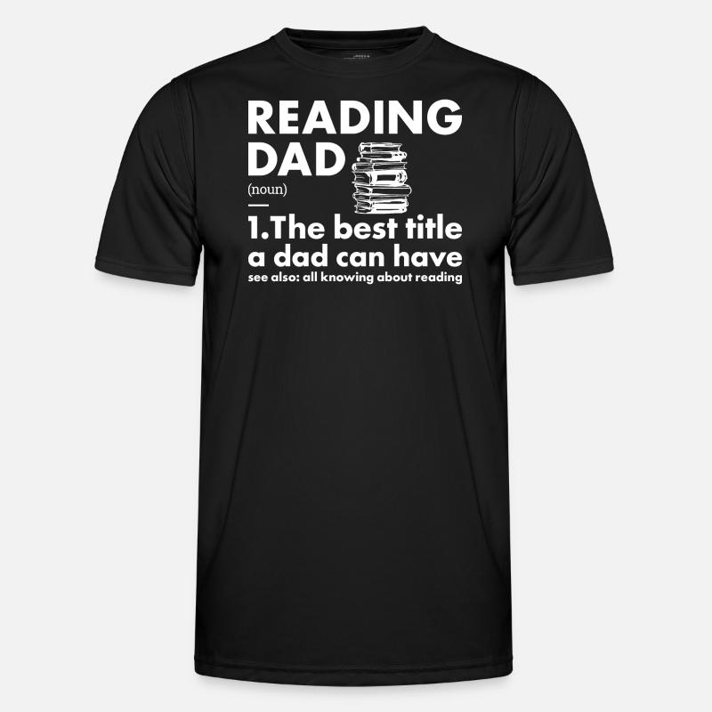 Reader Dad Definition Reading - Men's Functional T-Shirt - black