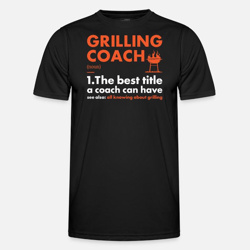 Griller Coach Definition Grilling - Men's Functional T-Shirt - black