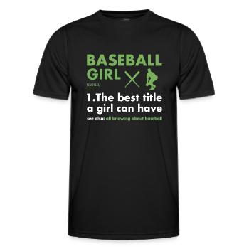 Sport Girl Definition Baseball - Männer Funktions-T-Shirt - Schwarz - Vorne - AI Model Male 178 dark (178cm)