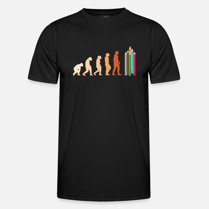 Drawer Evolution Drawing - Men's Functional T-Shirt - black