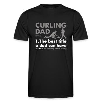 Sport Dad Definition Curling - Men's Functional T-Shirt - black - Front - AI Model Male 178 dark (178cm)