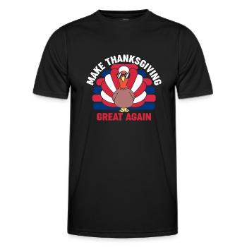 Make Thanksgiving Great Again Famille républicaine - T-shirt sport Homme - noir - Devant - AI Model Male 178 dark (178cm)