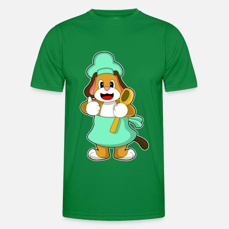 Dog Cooking Spoon Men's Functional T-Shirt
