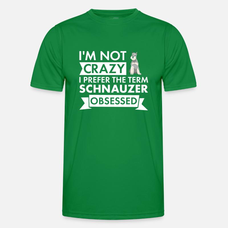 I Prefer Term Schnauzer Obsessed Männer Funktions-T-Shirt