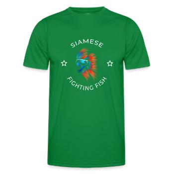Betta Fish Siamois Fighting Fish Keeper - T-shirt sport Homme - vert - Devant - AI Model Male 178 dark (178cm)