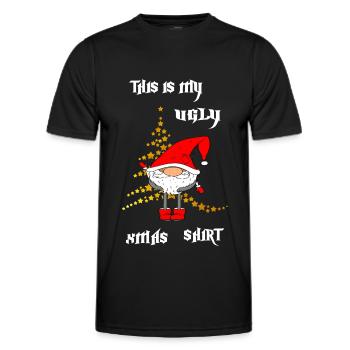 Ugly Cristma's Shirt - Men's Functional T-Shirt - black - Front - AI Model Male 178 dark (178cm)