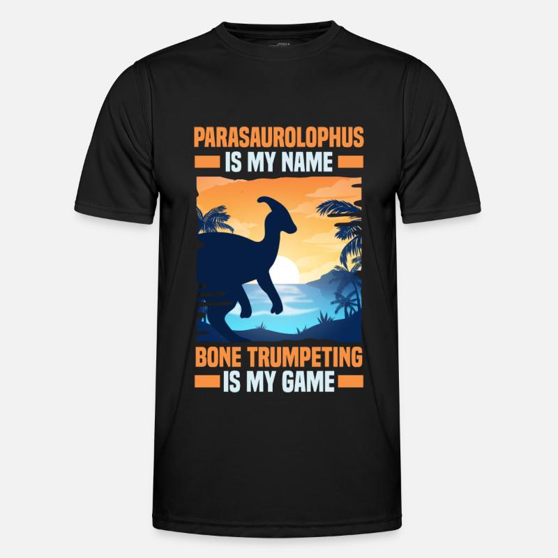 Dinosaurier - Männer Funktions-T-Shirt - Schwarz