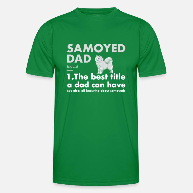 Samoyed Dad Definition Männer Funktions-T-Shirt