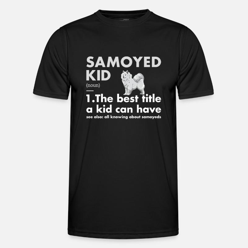 Samoyed Kid Definition - Männer Funktions-T-Shirt - Schwarz