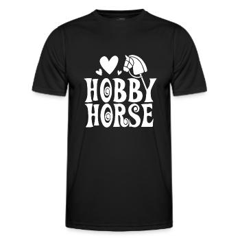 Cheval de loisir - Cheval de loisir - Équitation - Cadeau - T-shirt sport Homme - noir - Devant - AI Model Male 178 dark (178cm)