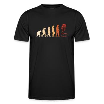 Chanteur Evolution Chant - T-shirt sport Homme - noir - Devant - AI Model Male 178 dark (178cm)