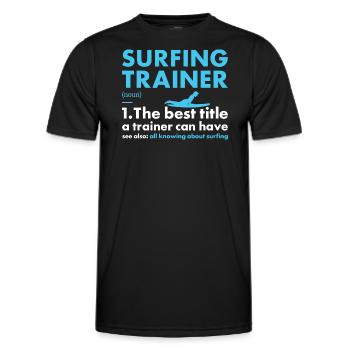 Sport Trainer Surfing - Men's Functional T-Shirt - black - Front - AI Model Male 178 dark (178cm)