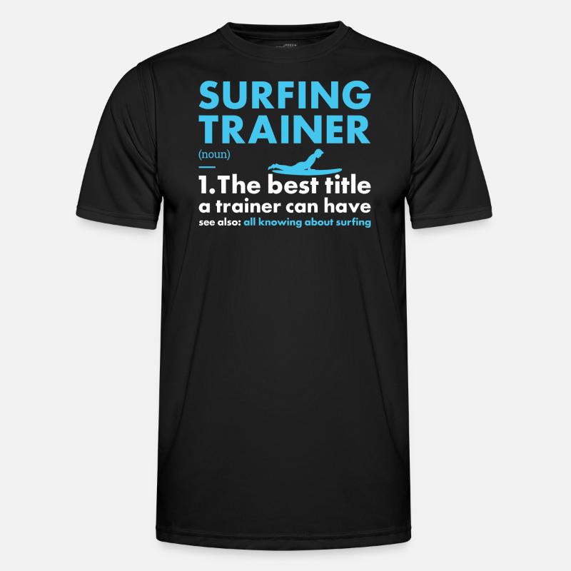 Sport Trainer Surfing - Men's Functional T-Shirt - black