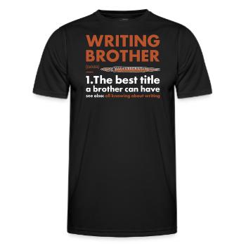 Writer Brother Definition Writing - Männer Funktions-T-Shirt - Schwarz - Vorne - AI Model Male 178 dark (178cm)