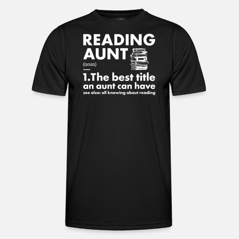 Reader Aunt Definition Reading - Männer Funktions-T-Shirt - Schwarz