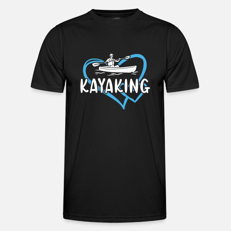 Kayaker Heart Kayaking - Men's Functional T-Shirt - black