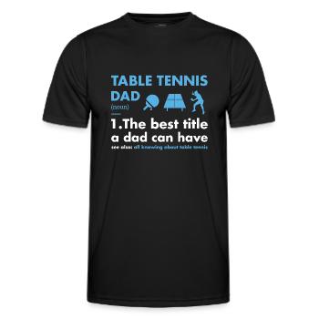 Sport Dad Definition Table Tennis - Männer Funktions-T-Shirt - Schwarz - Vorne - AI Model Male 178 dark (178cm)