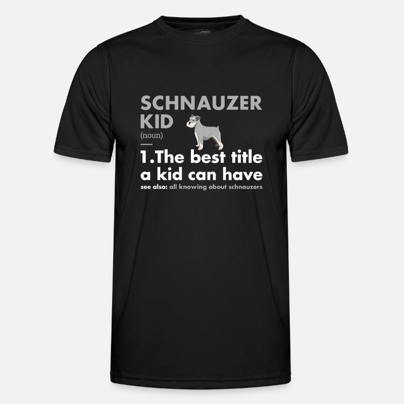 Schnauzer Kid Definition - Men's Functional T-Shirt - black