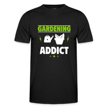 Garden-addicted - Men's Functional T-Shirt - black - Front - AI Model Male 178 dark (178cm)