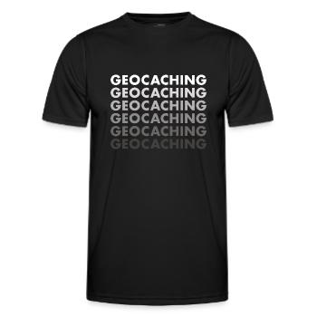 Geocacher Geocaching - Men's Functional T-Shirt - black - Front - AI Model Male 178 dark (178cm)