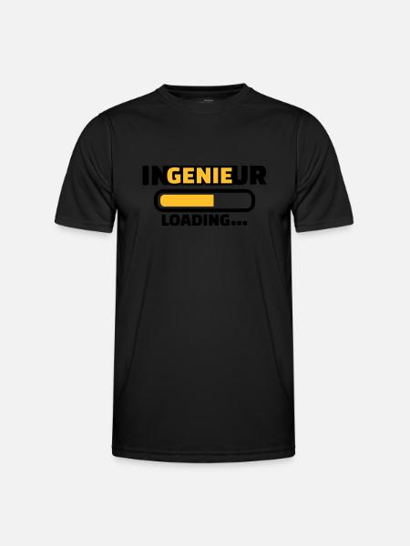 Ingenieur - Männer Funktions-T-Shirt - Schwarz