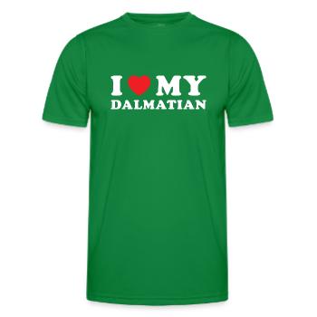 I Love My Dalmatian - Männer Funktions-T-Shirt - Kelly Green - Vorne - AI Model Male 178 dark (178cm)