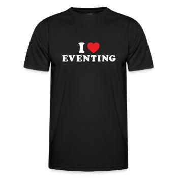 Cavalier J’adore le concours complet - T-shirt sport Homme - noir - Devant - AI Model Male 178 dark (178cm)
