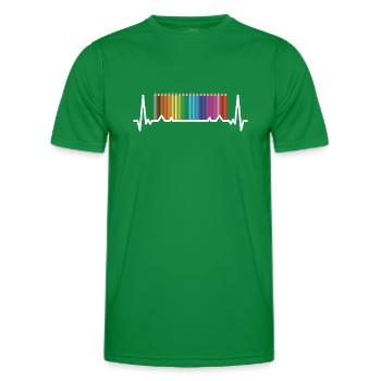 Tiroir battement de cœur dessin - T-shirt sport Homme - vert - Devant - AI Model Male 178 dark (178cm)