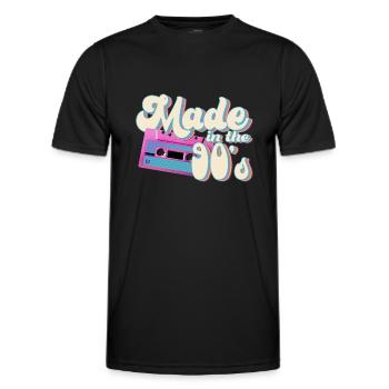 Made in the 90's - Männer Funktions-T-Shirt - Schwarz - Vorne - AI Model Male 178 dark (178cm)