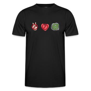 Rock Collector Peace Love Rock Collecting - Men's Functional T-Shirt - black - Front - AI Model Male 178 dark (178cm)