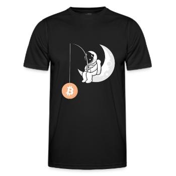 Bitcoin Lover BTC Hodler Bitcoin Coin - Men's Functional T-Shirt - black - Front - AI Model Male 178 dark (178cm)