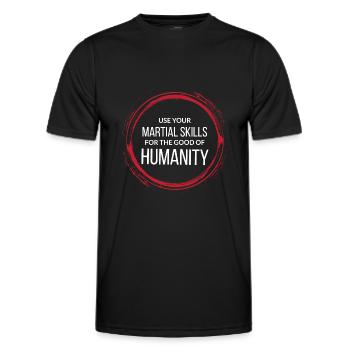 Wing chun Wingtsun MMA Martial Arts - Men's Functional T-Shirt - black - Front - AI Model Male 178 dark (178cm)