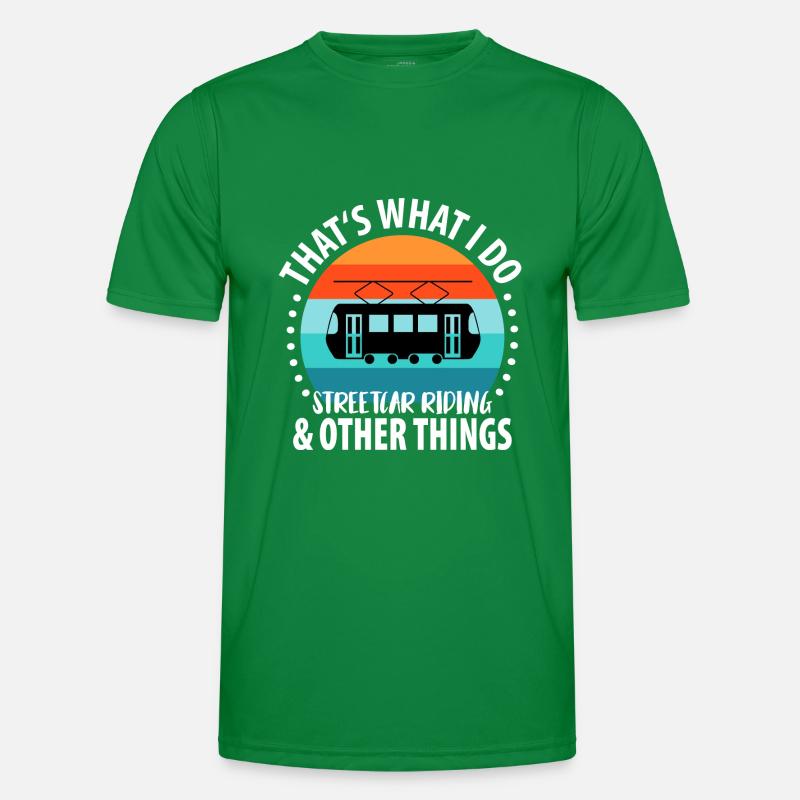 Tram Driver Tram Light Rail Tram Men's Functional T-Shirt