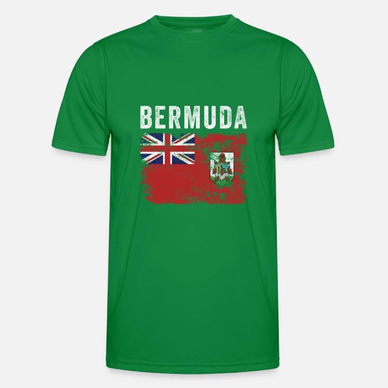 Bermuda Flag Distressed - Bermudian Flag Men's Functional T-Shirt