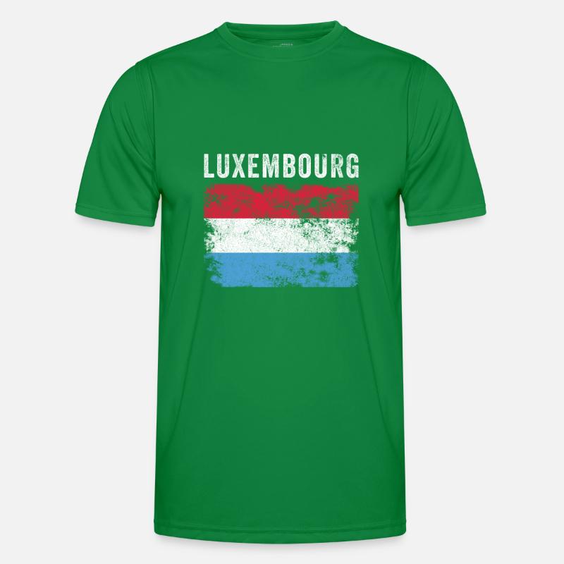 Luxembourg Flag Distressed Men's Functional T-Shirt