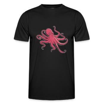 Ich mag Oktopus - acht Tentakel - Tintenfisch - Männer Funktions-T-Shirt - Schwarz - Vorne - AI Model Male 178 dark (178cm)