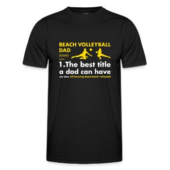 Sport Dad Définition Volleyball de plage - T-shirt sport Homme - noir - Devant - AI Model Male 178 dark (178cm)