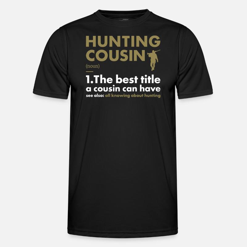 Hunter Cousin Definition Hunting - Men's Functional T-Shirt - black