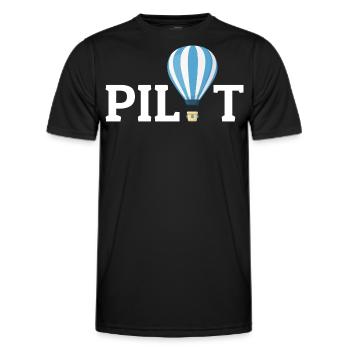 Montgolfière Montgolfière Pilote de montgolfière - T-shirt sport Homme - noir - Devant - AI Model Male 178 dark (178cm)