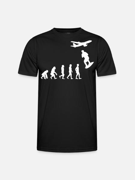 Skysurfing Skydiving Skydiver Evolution - Men's Functional T-Shirt - black