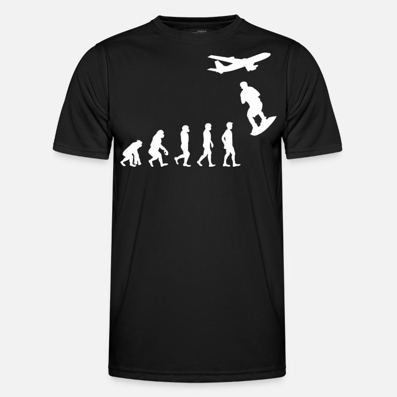 Skysurfing Skydiving Skydiver Evolution - Männer Funktions-T-Shirt - Schwarz
