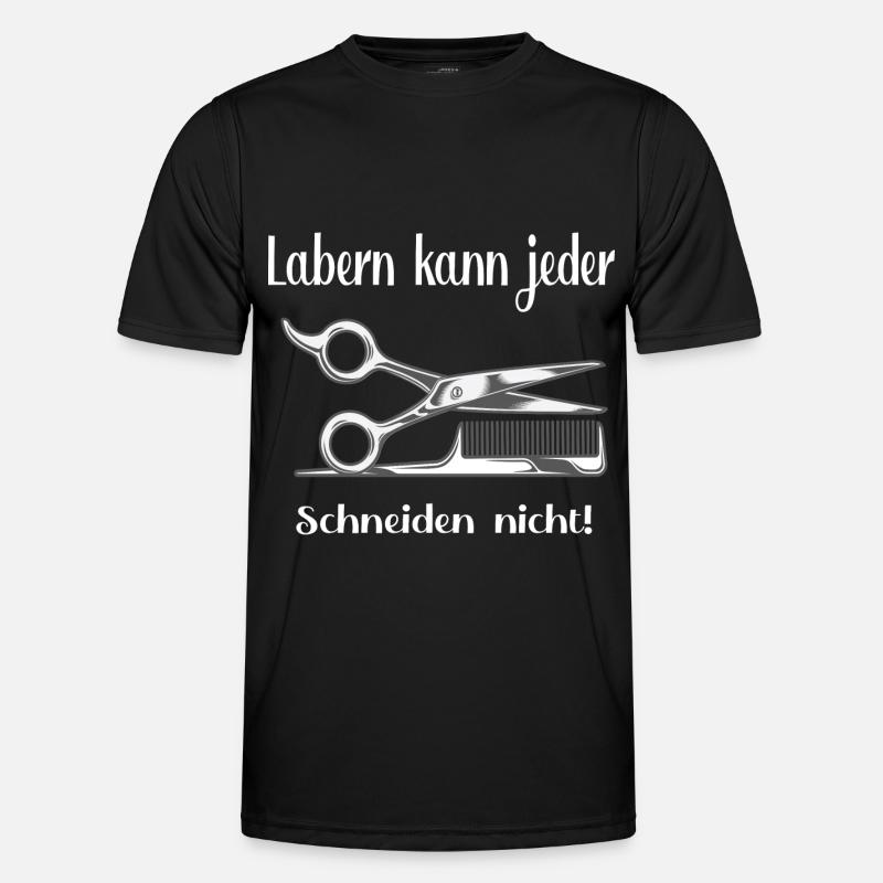 Friseur-Spruch - Männer Funktions-T-Shirt - Schwarz