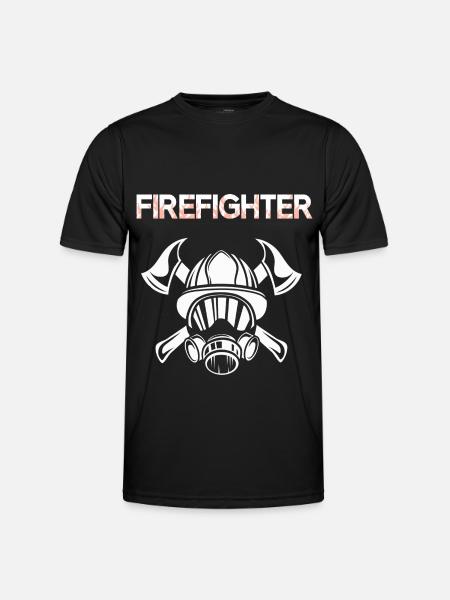 | Feuerwehr Helden - Männer Funktions-T-Shirt - Schwarz