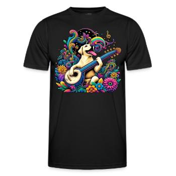 Labrador String Magic - Men's Functional T-Shirt - black - Front - AI Model Male 178 dark (178cm)
