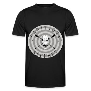 traditionelles Bogenschießen, Bogenschütze, Shirt - Männer Funktions-T-Shirt - Schwarz - Vorne - AI Model Male 178 dark (178cm)