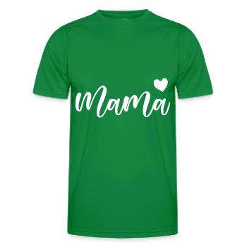 Mama Kalligrafie mit Herz Mutter - Männer Funktions-T-Shirt - Kelly Green - Vorne - AI Model Male 178 dark (178cm)