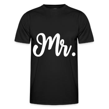 M. Calligraphie hommes - T-shirt sport Homme - noir - Devant - AI Model Male 178 dark (178cm)